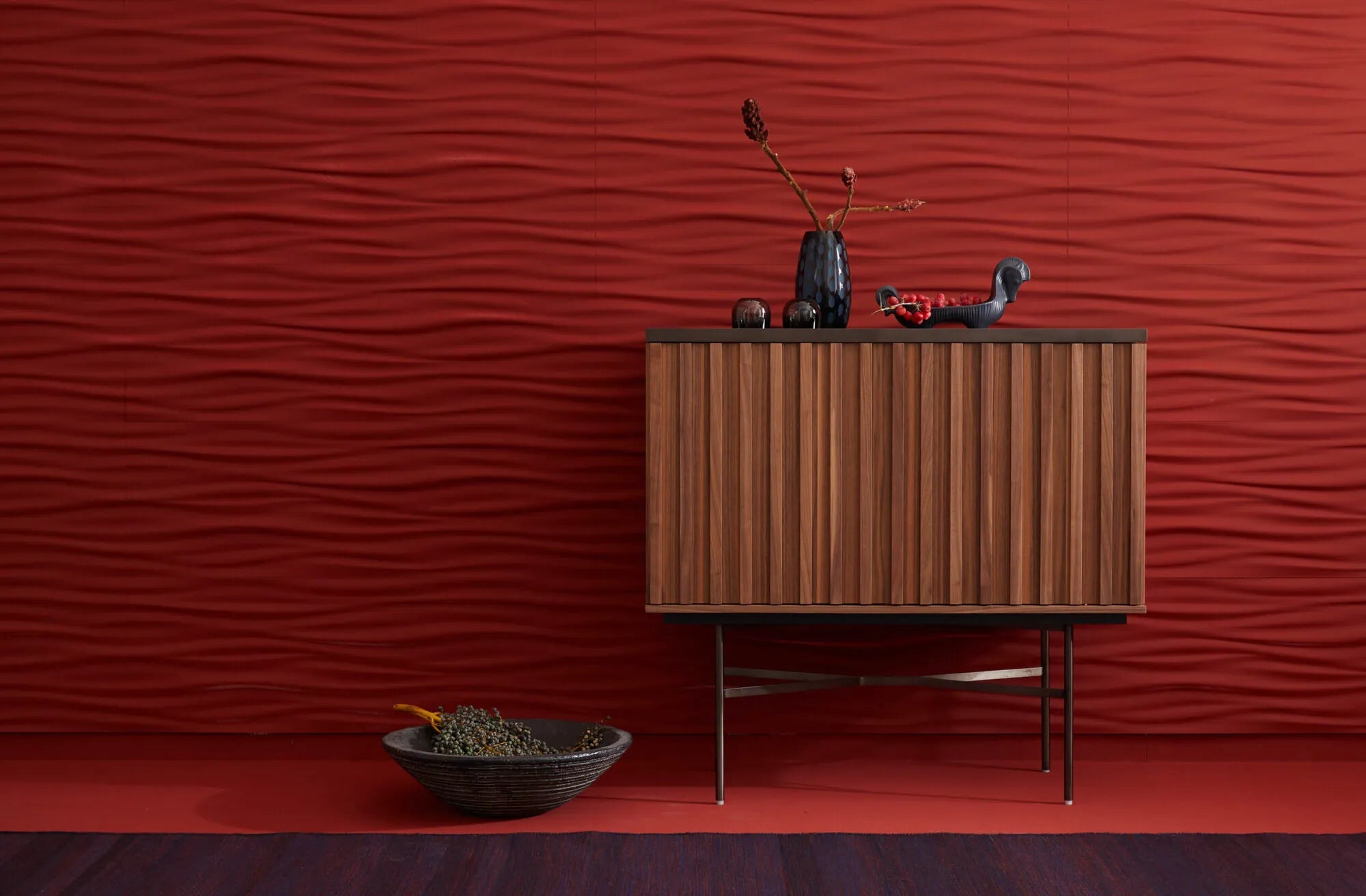 LIQUID 3D wall panels ARSTYL® in a sleek, modern space with elegant, soft curves adding style | DecorMania U