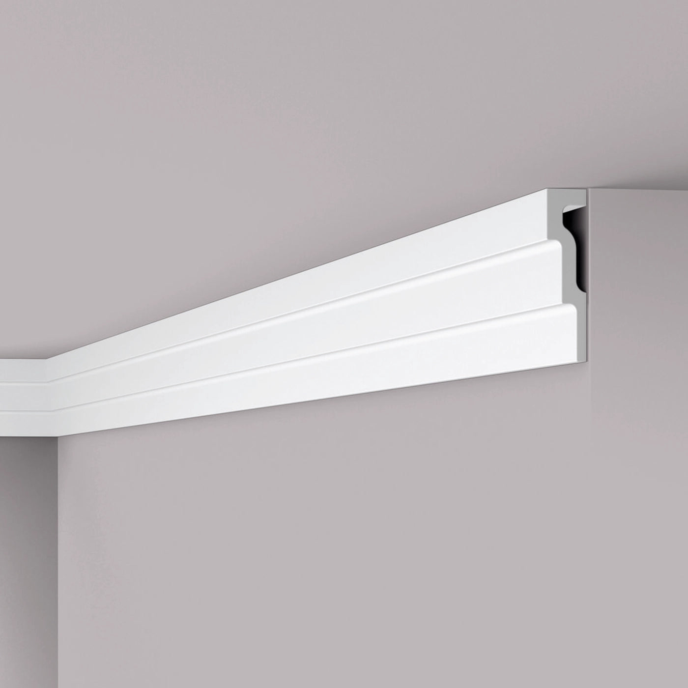 NOMASTYL® NMC 2m Ceiling Coving on plain wall and ceiling Decormania UK