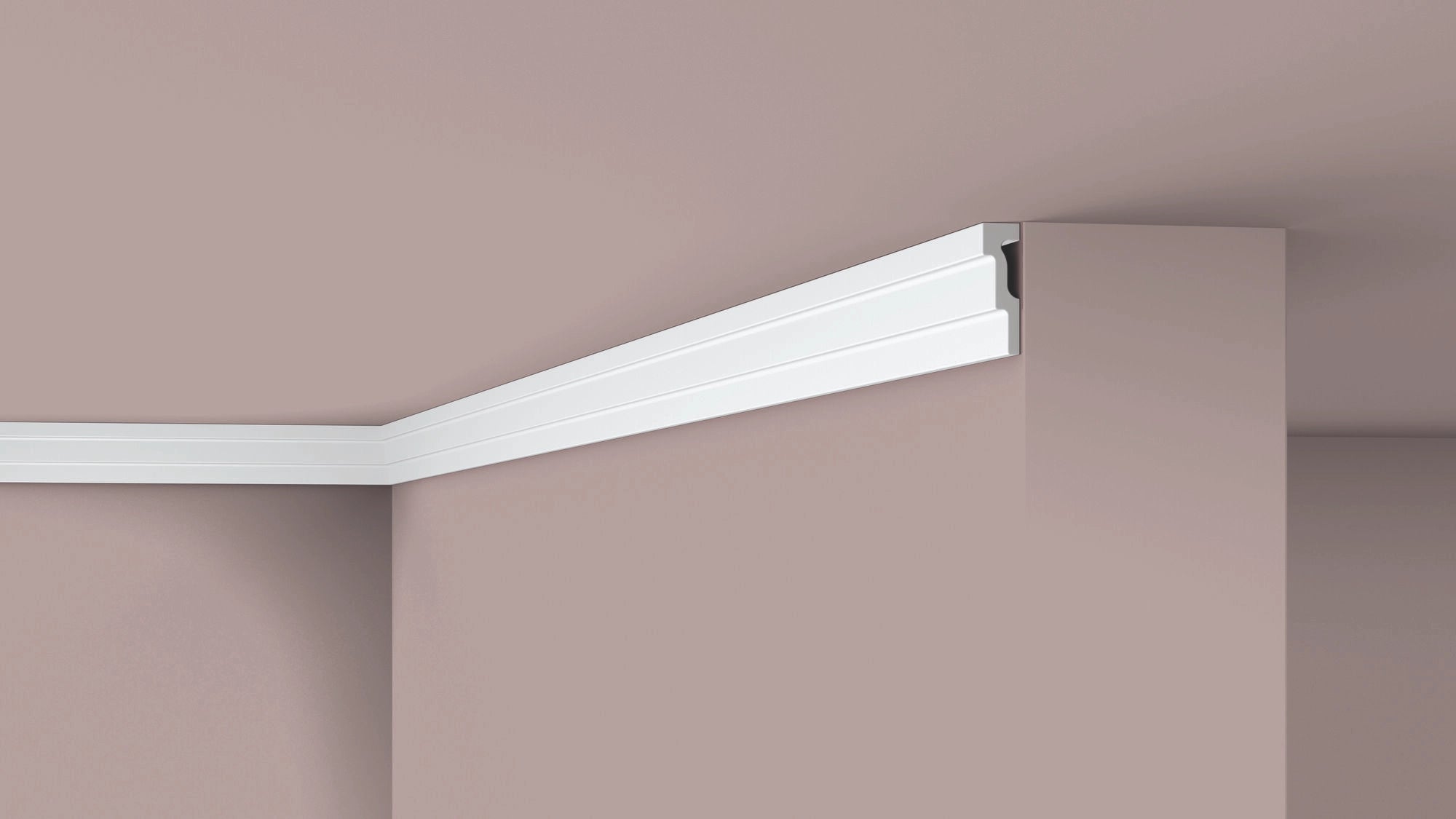 NOMASTYL® NMC 2m Ceiling Coving on plain wall and ceiling Decormania UK