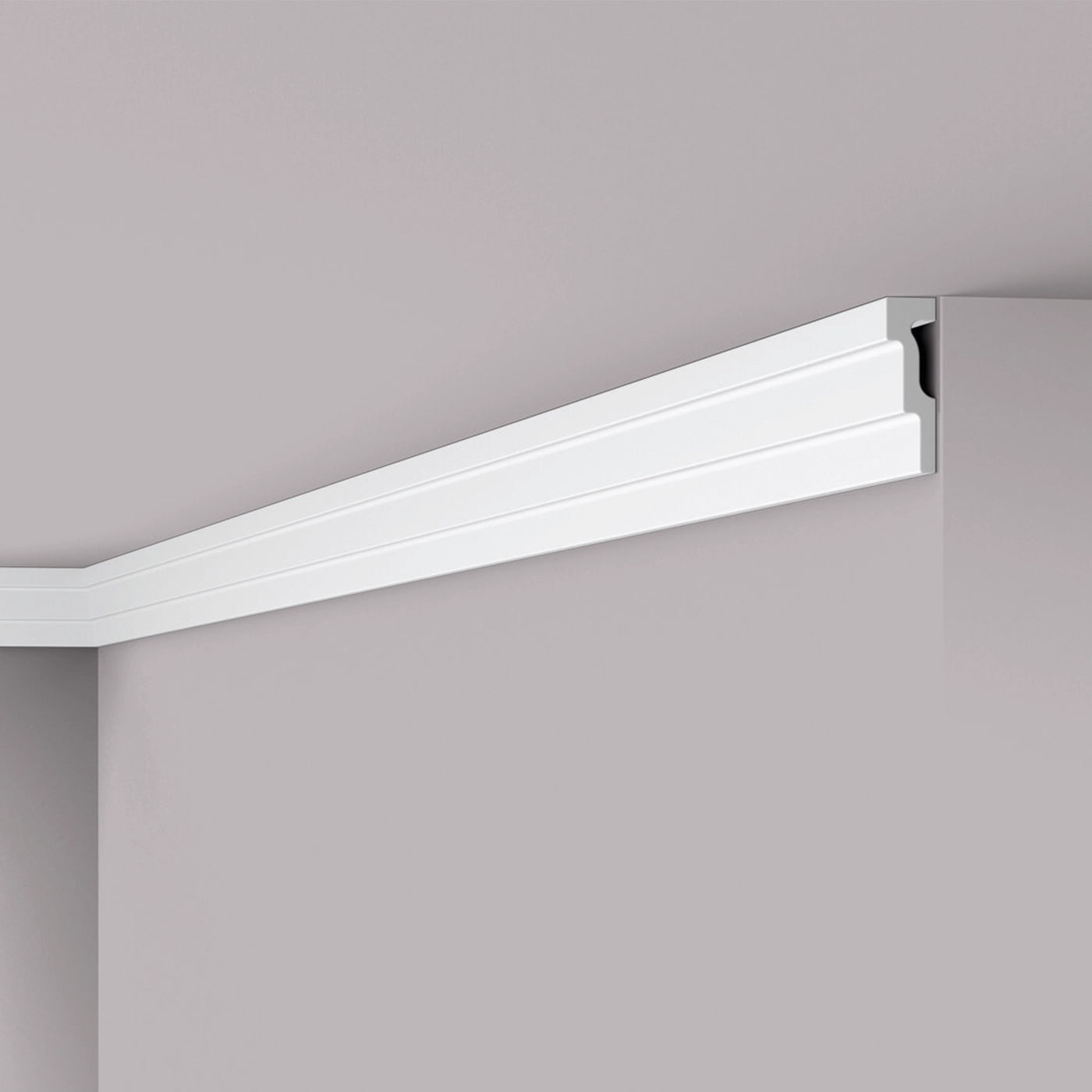 NOMASTYL® NMC 2m Ceiling Coving on plain wall and ceiling Decormania UK