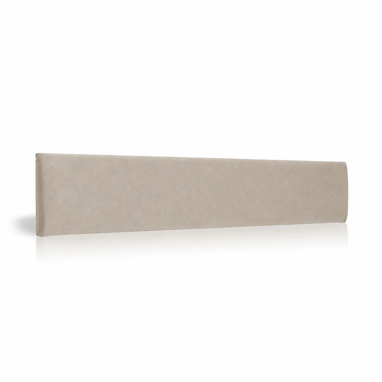 Warm Ivory upholstered padded wall panel, 90 x 15 cm, shown at a slight angle on a white background