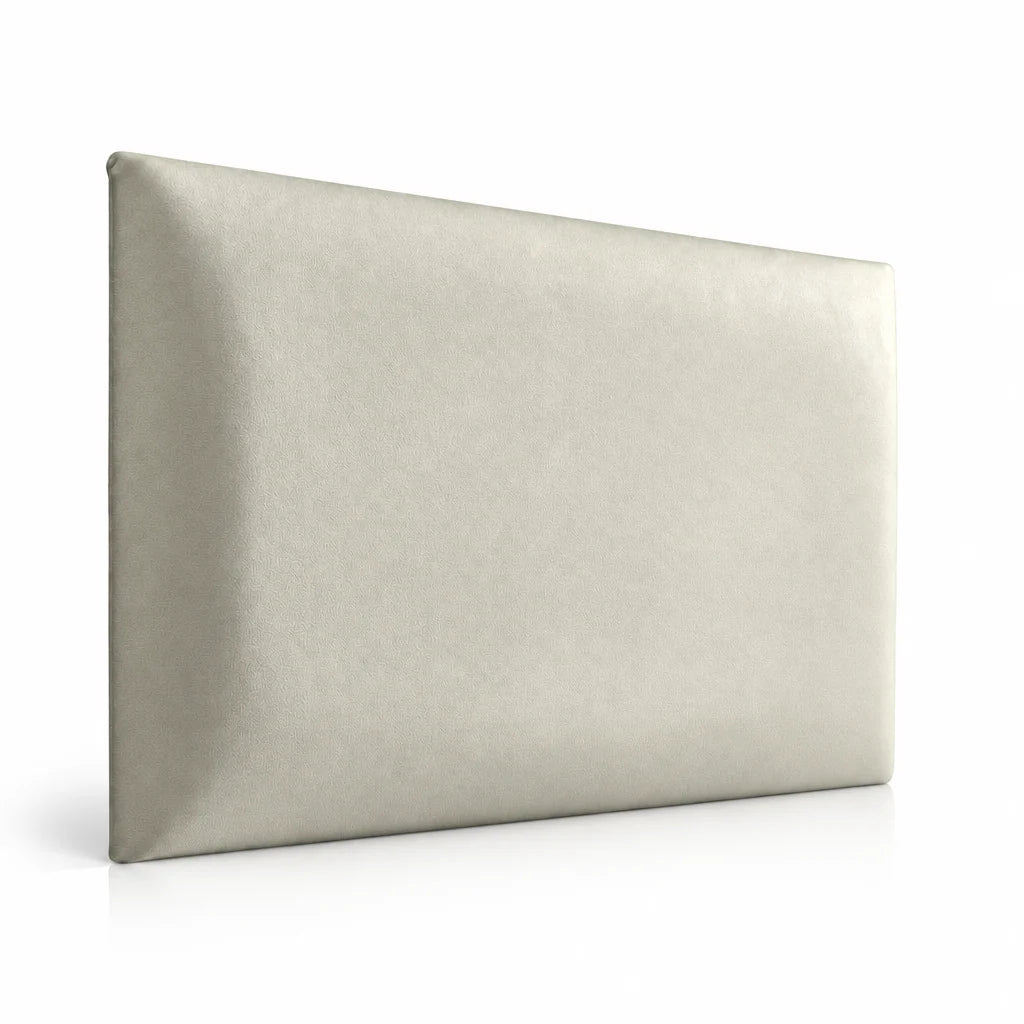 Upholstered padded wall panel 60 x 30 cm in Warm Ivory