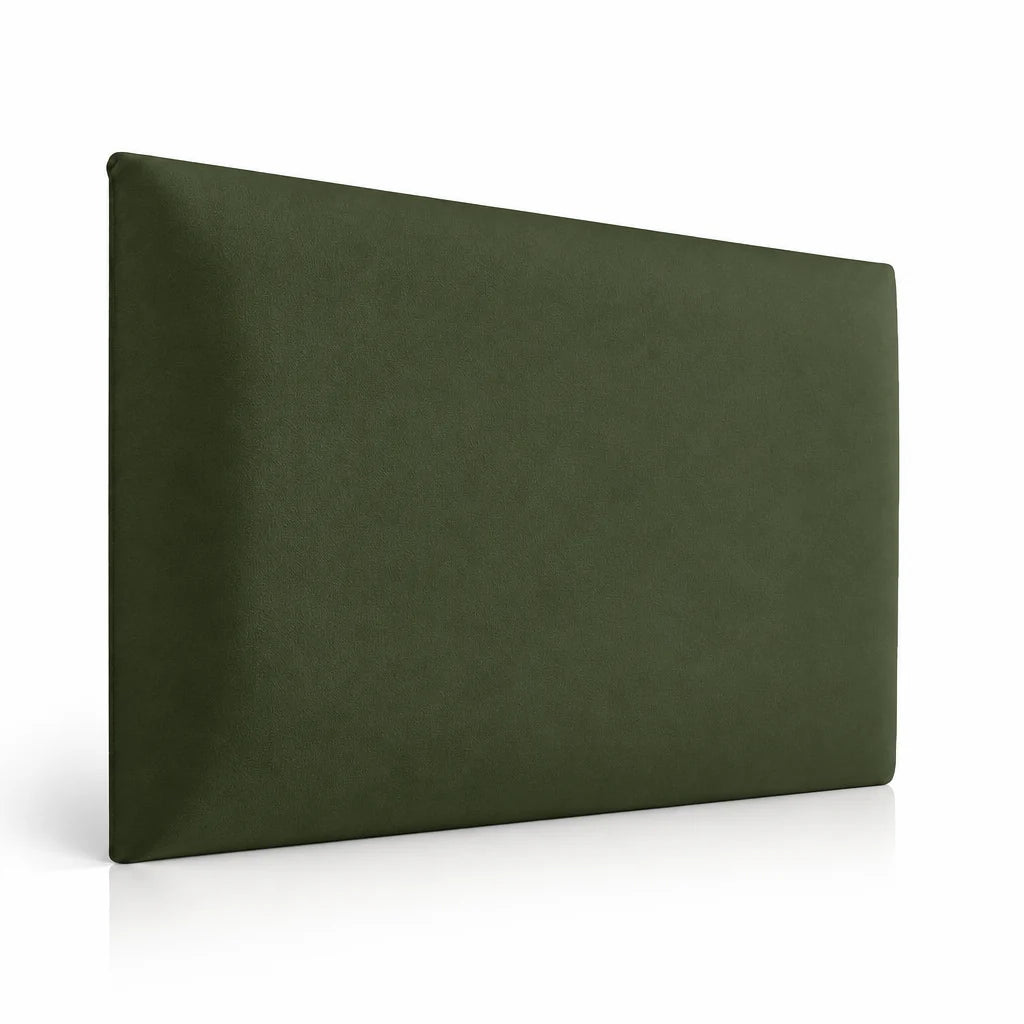 Upholstered padded wall panel 60 x 30 cm in Olive Green