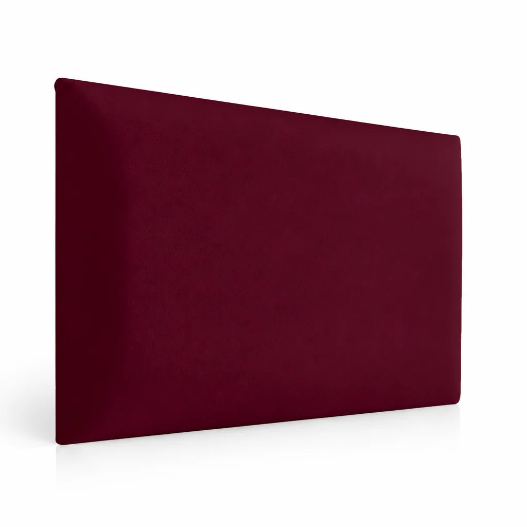 Upholstered padded wall panel 60 x 30 cm in Burgundy