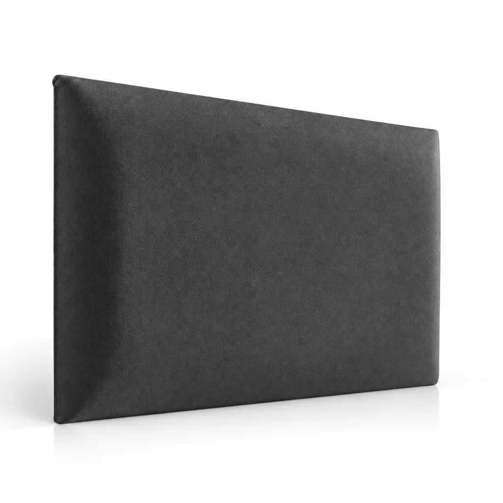 Upholstered padded wall panel 60 x 30 cm in Charcoal Grey