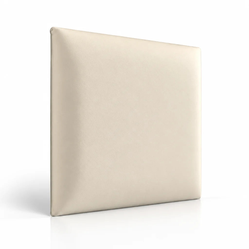 Warm Ivory upholstered wall panel 60 x 60 cm