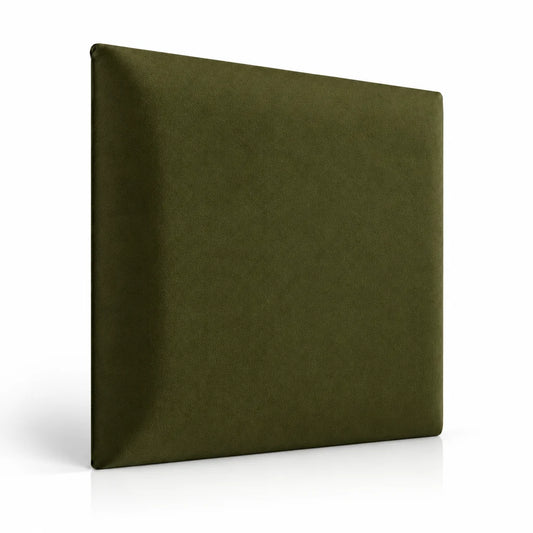 Olive Green upholstered wall panel 60 x 60 cm
