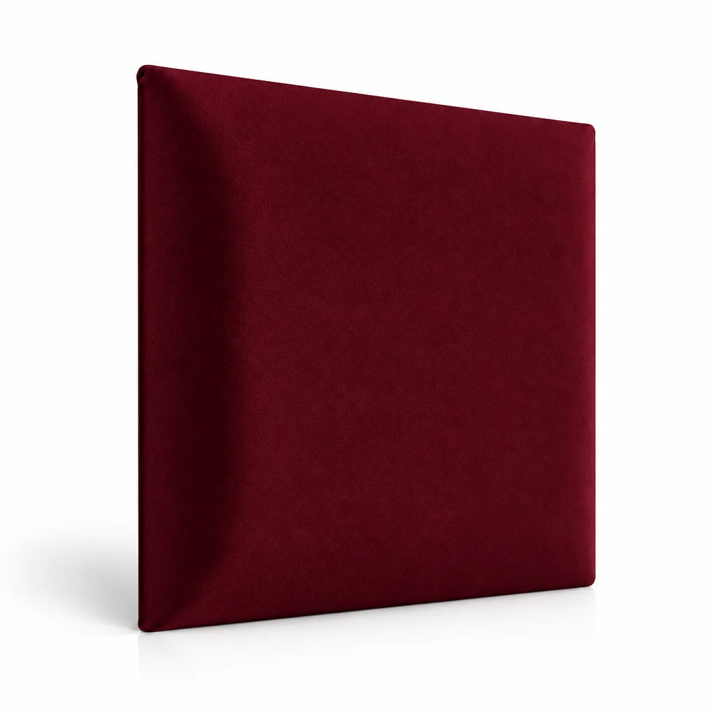 Burgundy upholstered wall panel 60 x 60 cm