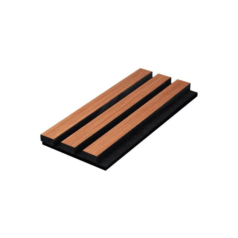Mahogany Acoustic Wood Slat Wall Panel sample DecorMania UK
