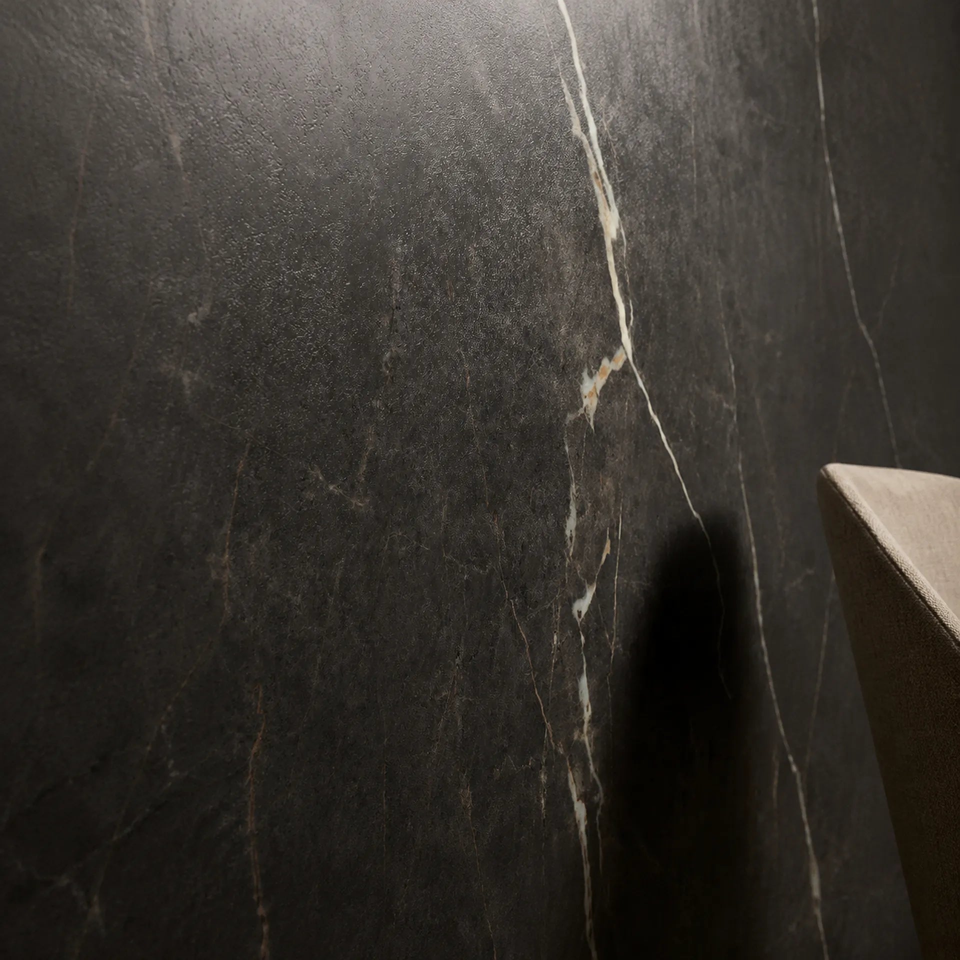 Close-up of Mineral Ashen Grey concrete wall panel texture