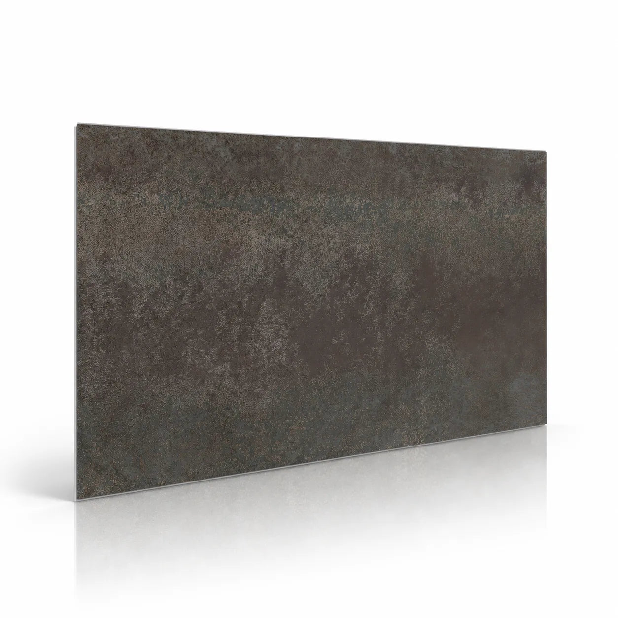 Mineral Oxyd decorative wall panel shown horizontally with dark oxidised metal texture