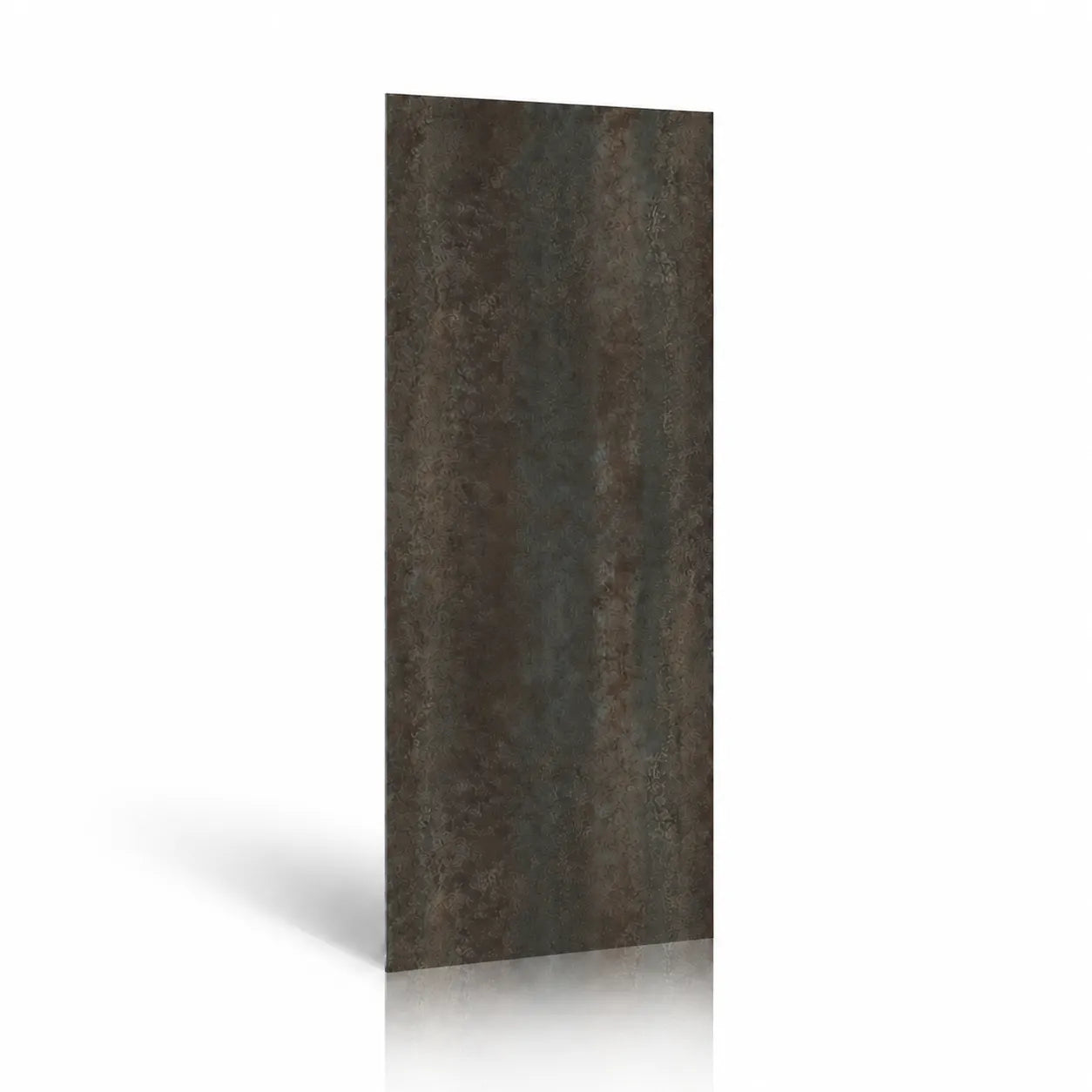 Oxyd mineral concrete wall panel with an oxidised metal finish