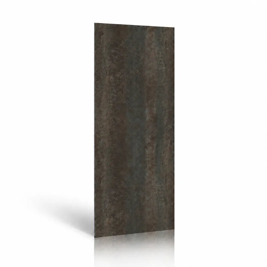 Oxyd mineral concrete wall panel with an oxidised metal finish