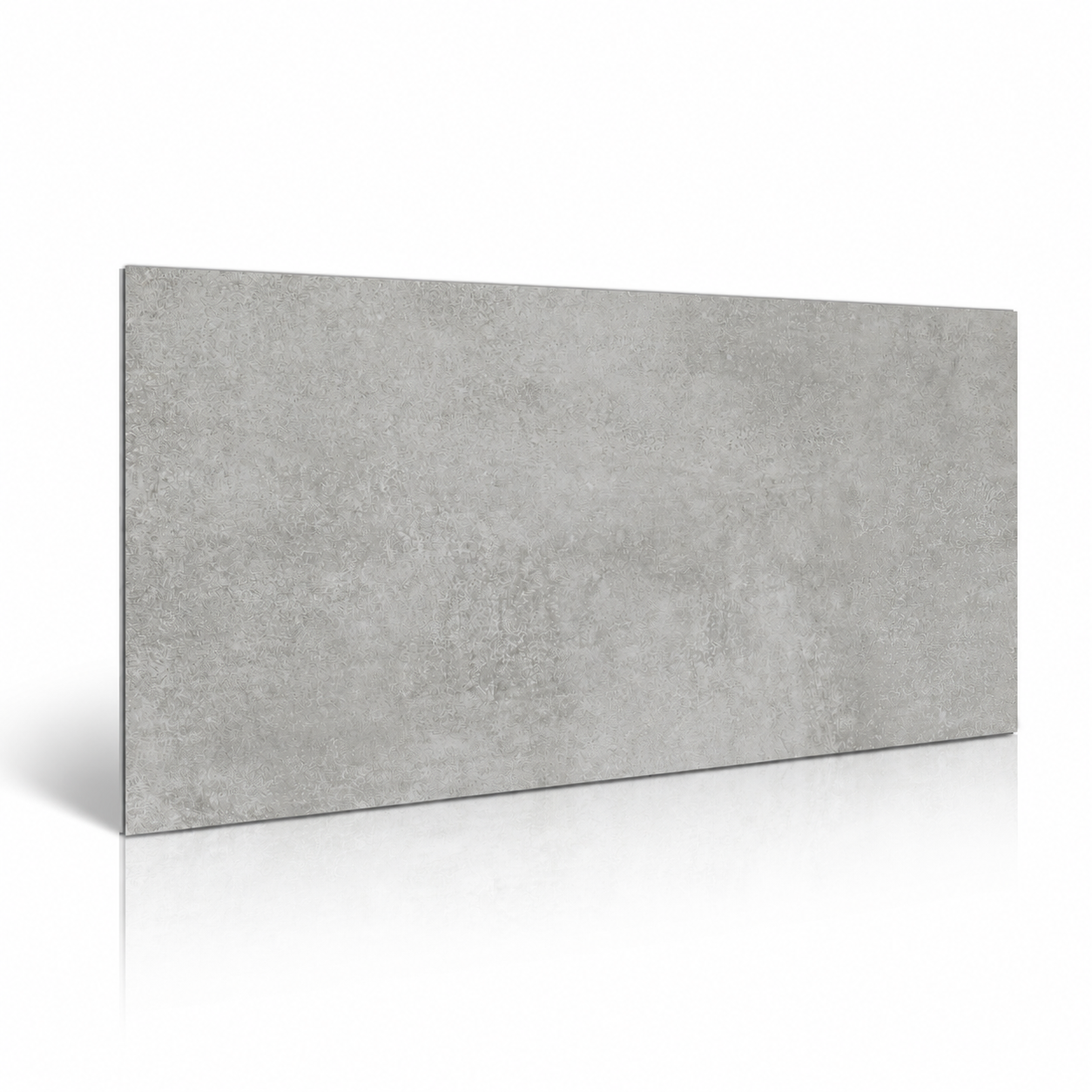 Smoky Concrete grey wall panel displayed vertically, showing its textured finish and slim edge
