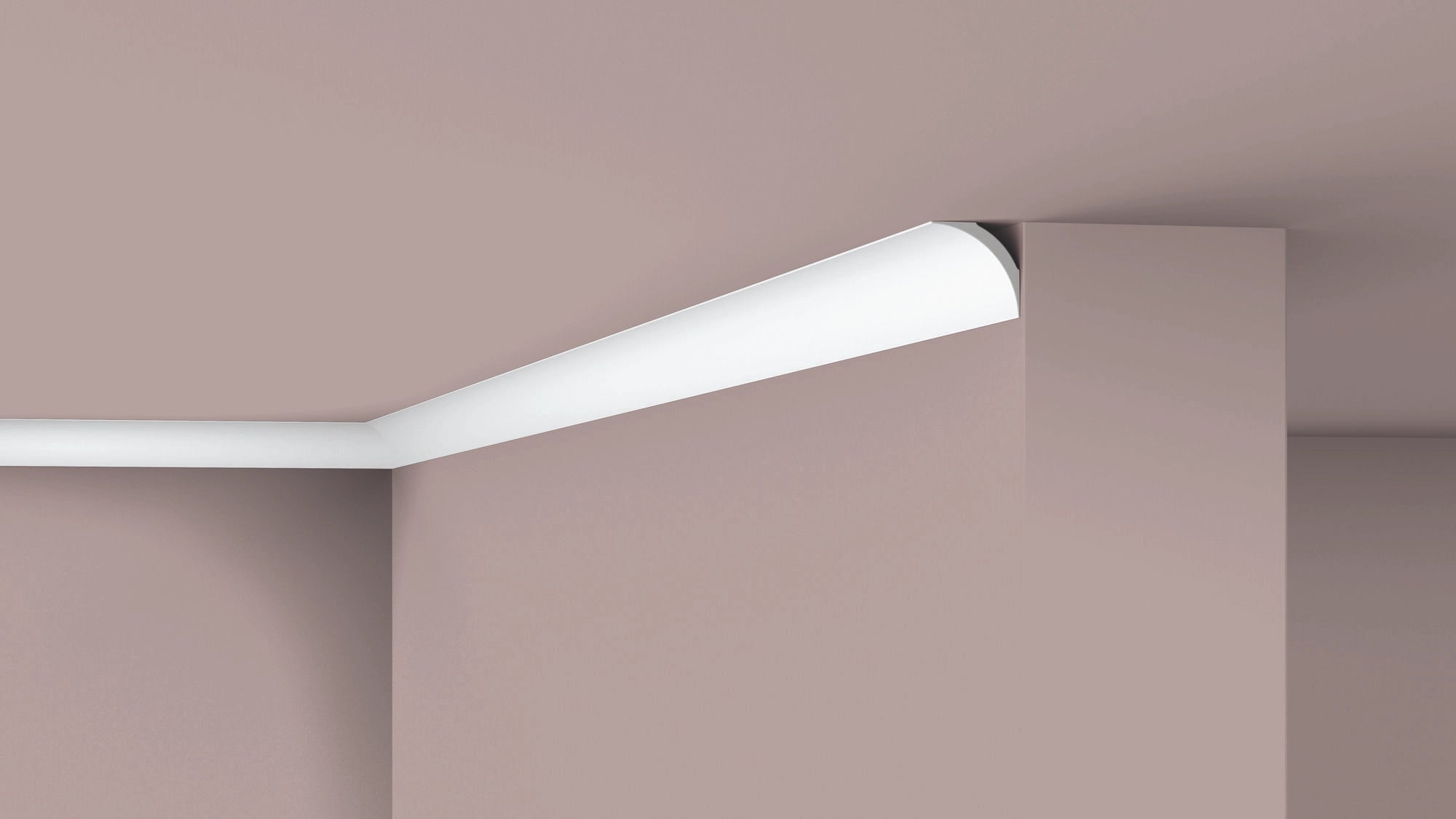 NOMASTYL® NMC 2m Ceiling Coving on plain wall and ceiling Decormania UK