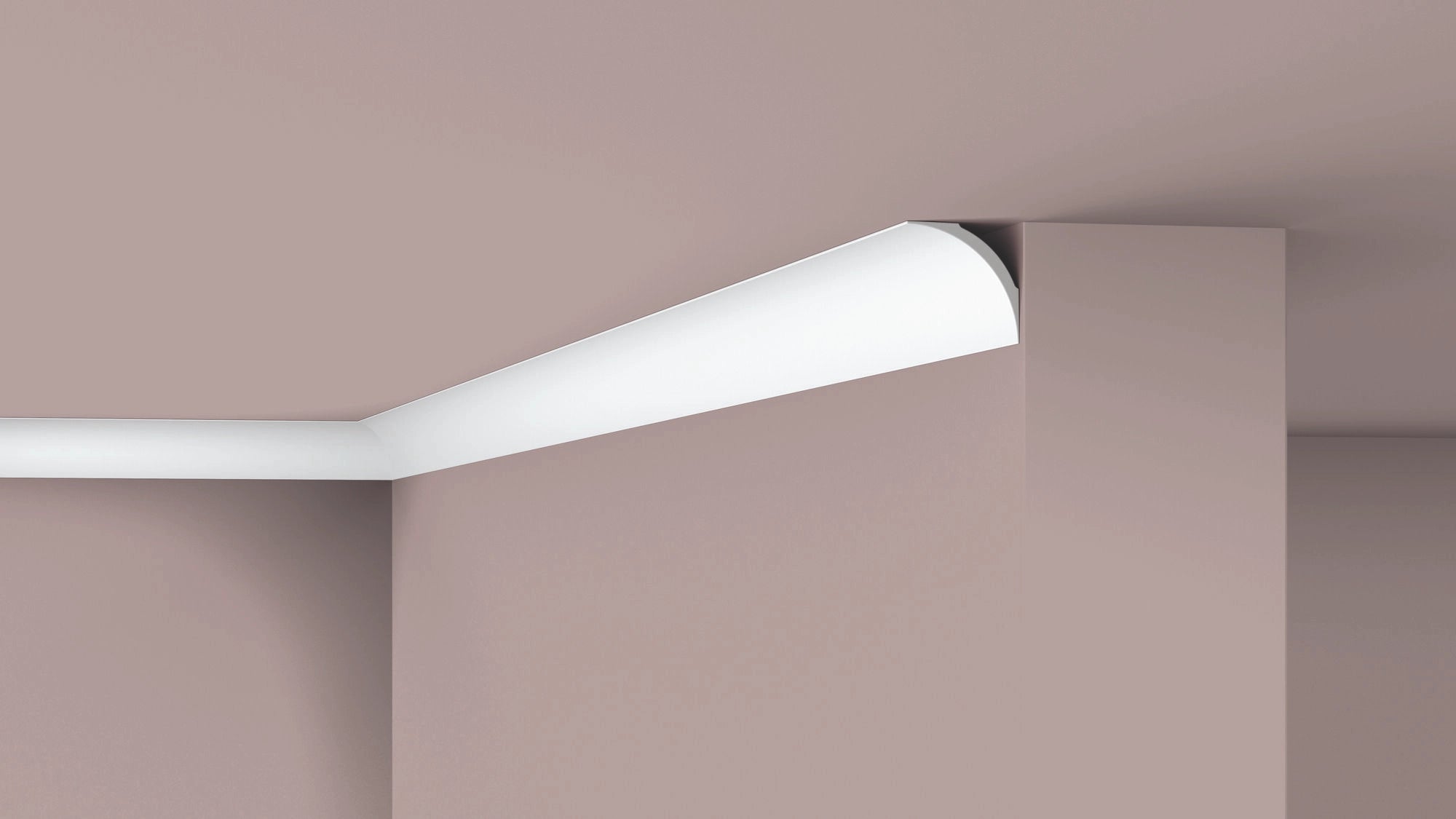 NOMASTYL® NMC 2m Ceiling Coving on plain wall and ceiling Decormania UK