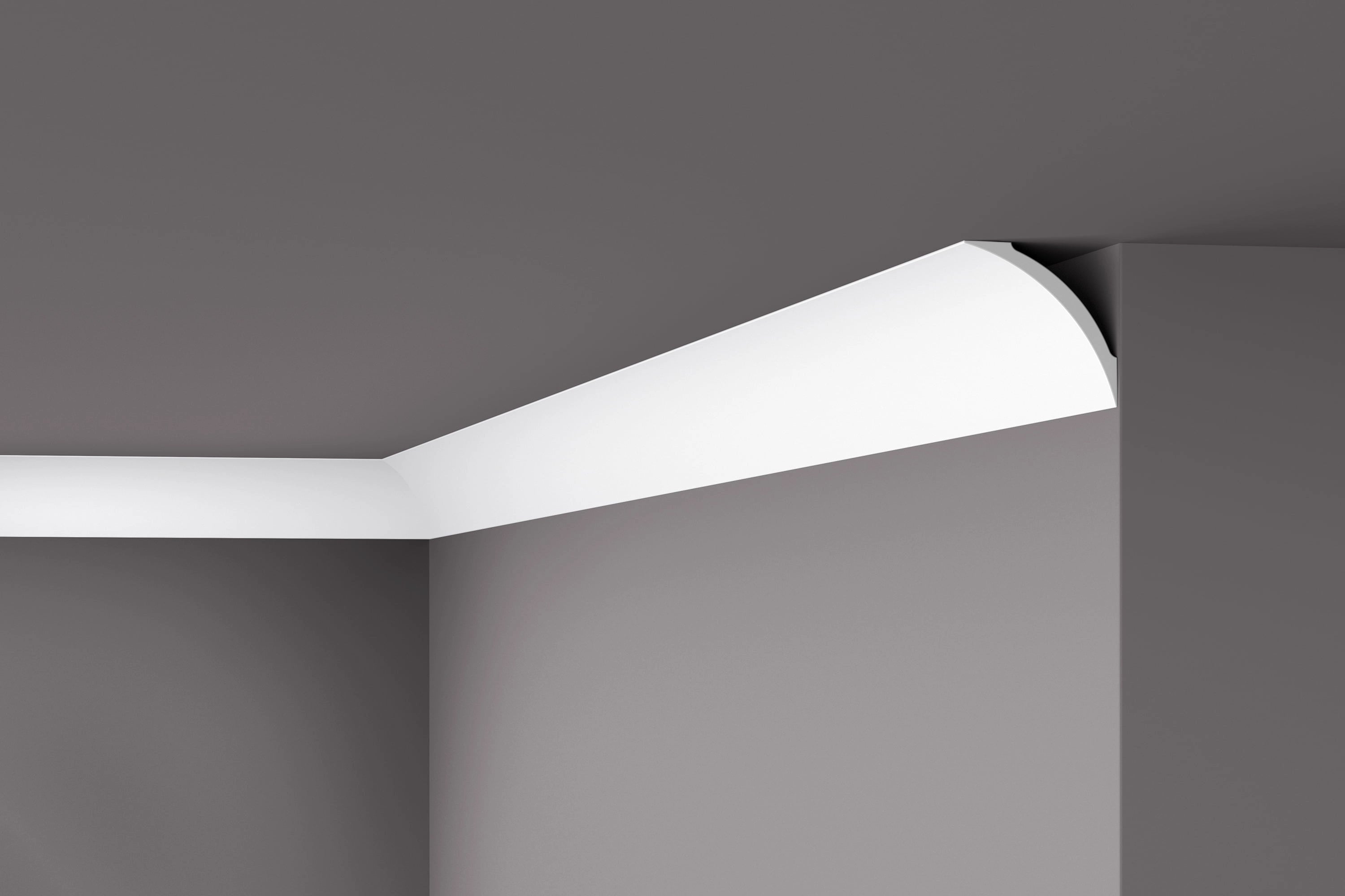 NOMASTYL® NMC 2m Ceiling Coving on plain wall and ceiling Decormania UK