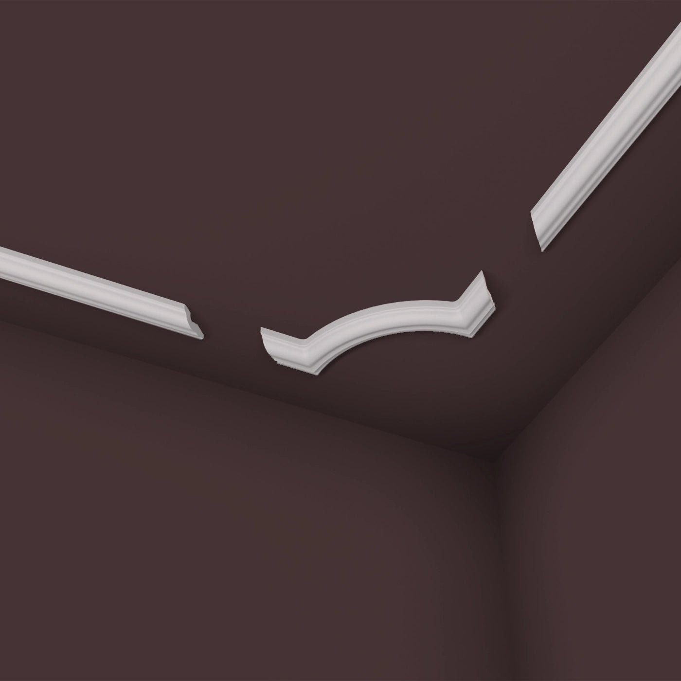 NOMASTYL® NMC 2m Ceiling Coving on plain wall and ceiling Decormania UK