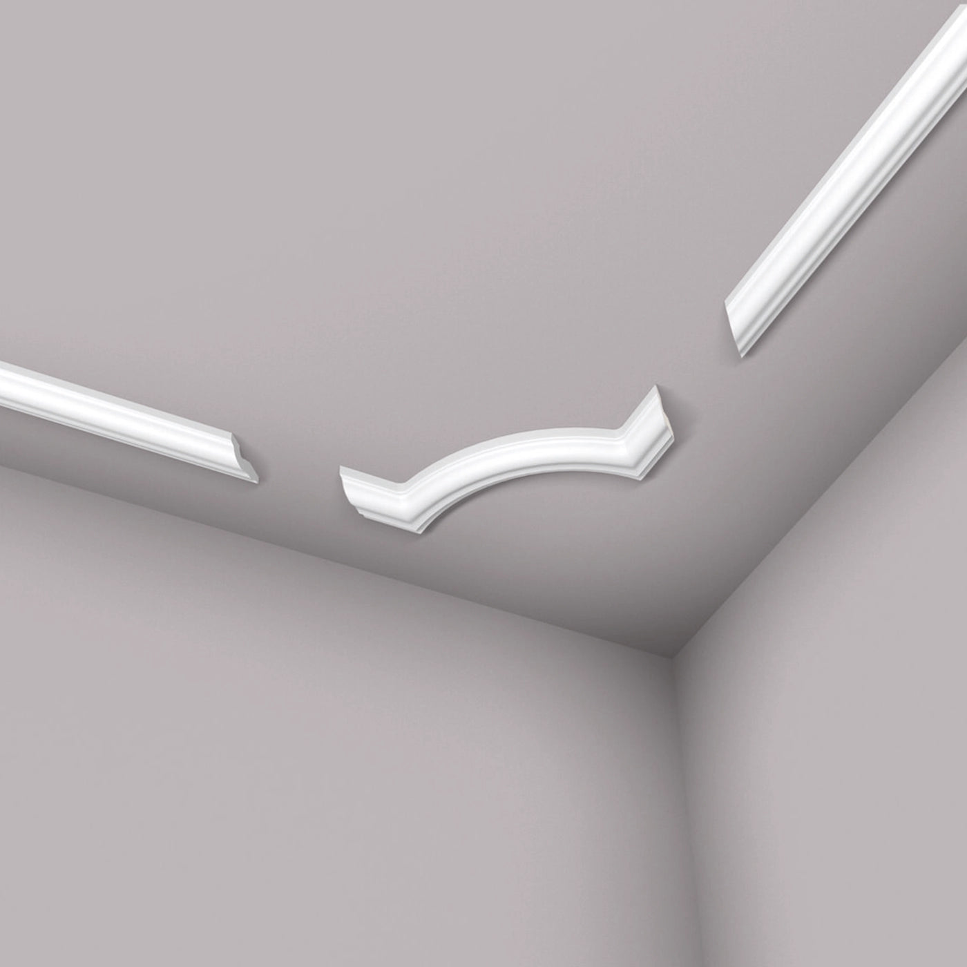 NOMASTYL® NMC 2m Ceiling Coving on plain wall and ceiling Decormania UK