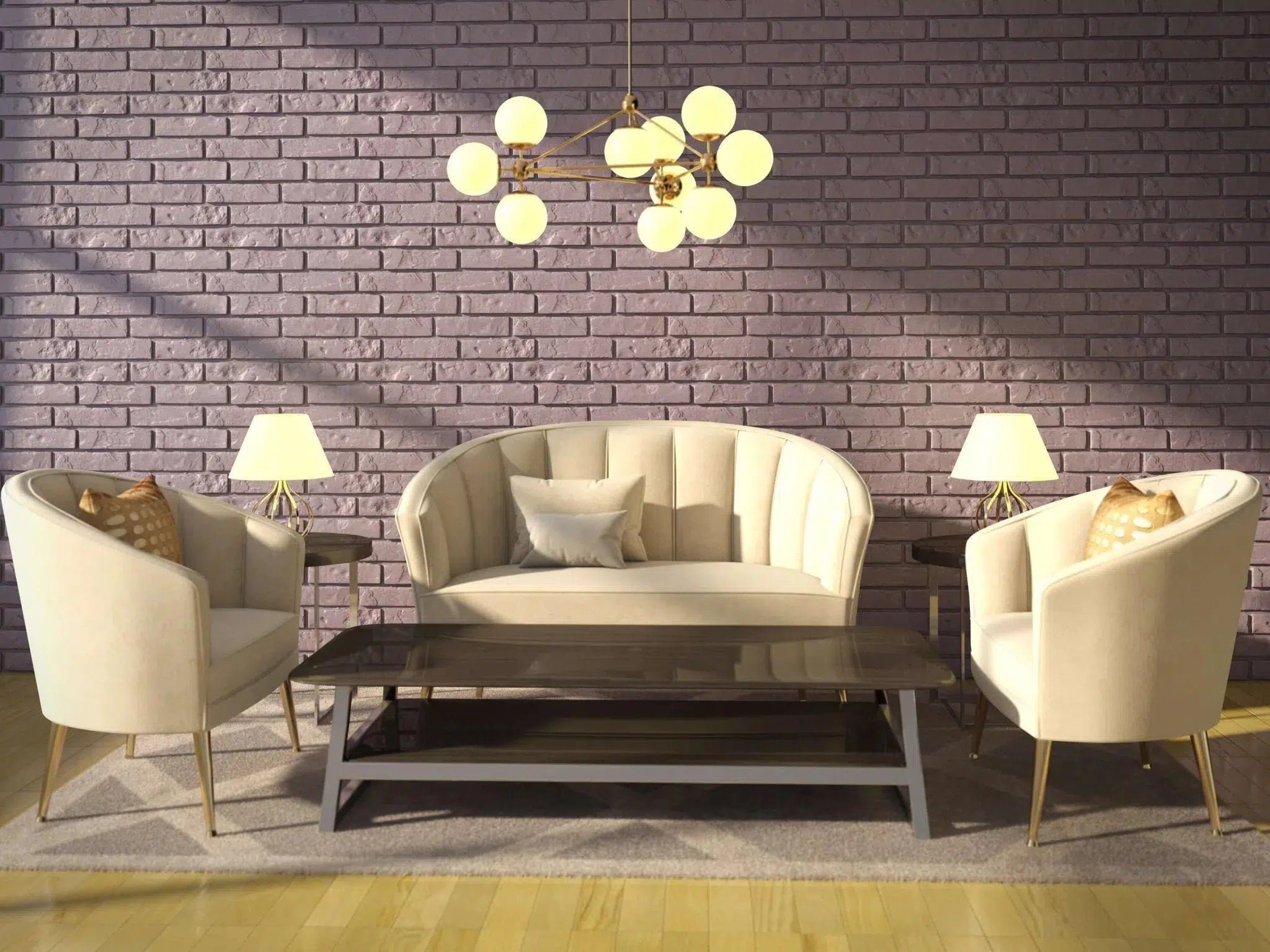 OLD BRICK 3D Decorative Wall Panels - Polystyrene with a brick design in a living room | DecorMania UK