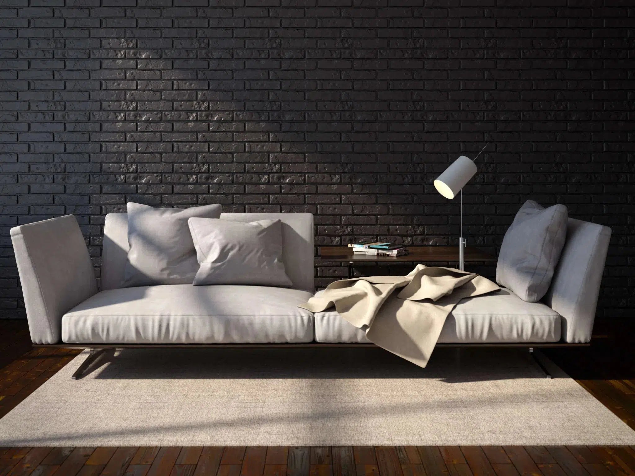 OLD BRICK 3D Decorative Wall Panels - Polystyrene with a brick design in a living room| DecorMania UK