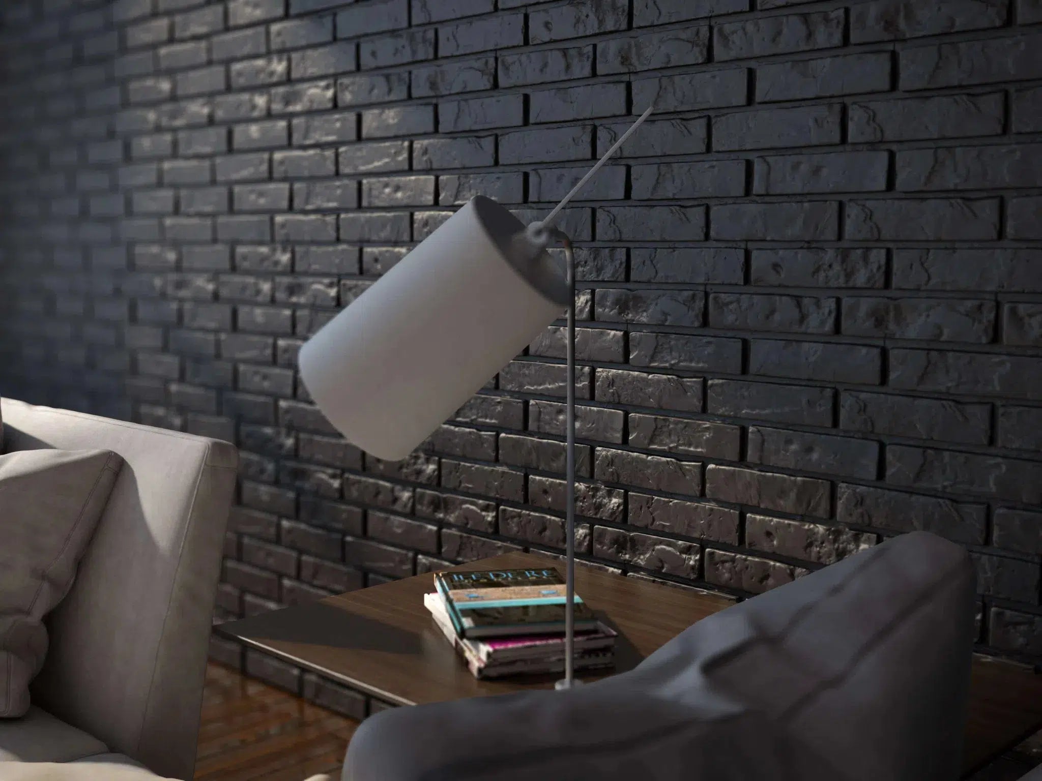 OLD BRICK 3D Decorative Wall Panels - Polystyrene in dark interior | DecorMania UK