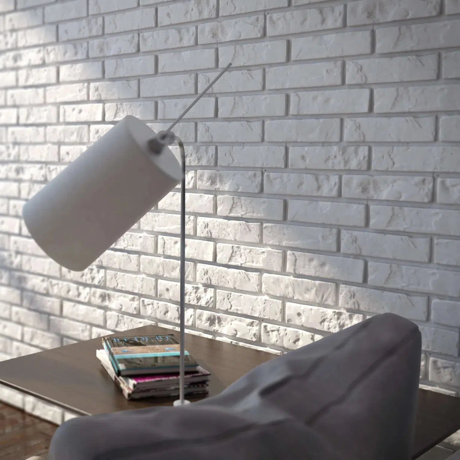 OLD BRICK 3D Decorative Wall Panels - Polystyrene in modern living room closeup | DecorMania UK