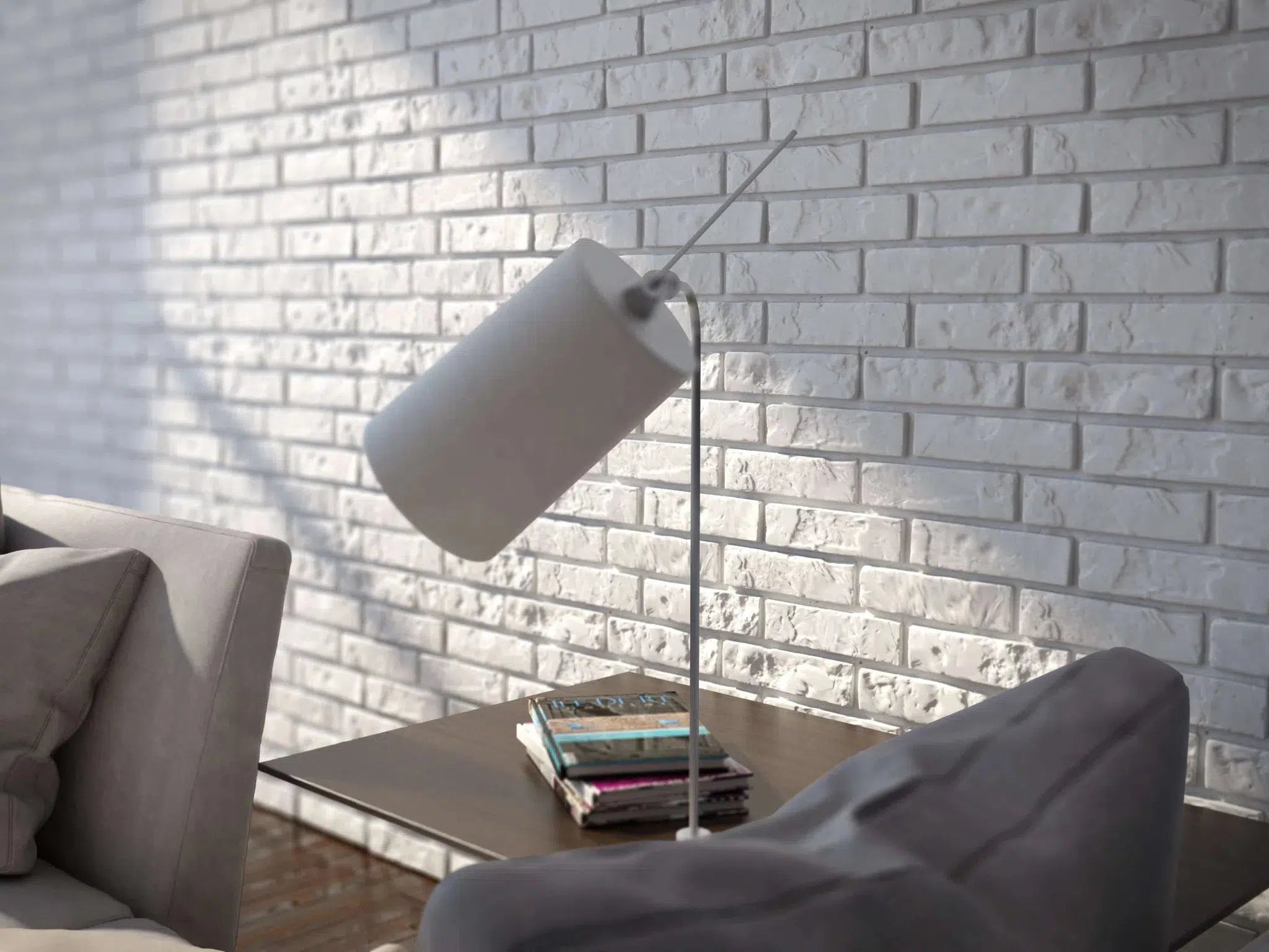 OLD BRICK 3D Decorative Wall Panels - Polystyrene in modern living room | DecorMania UK