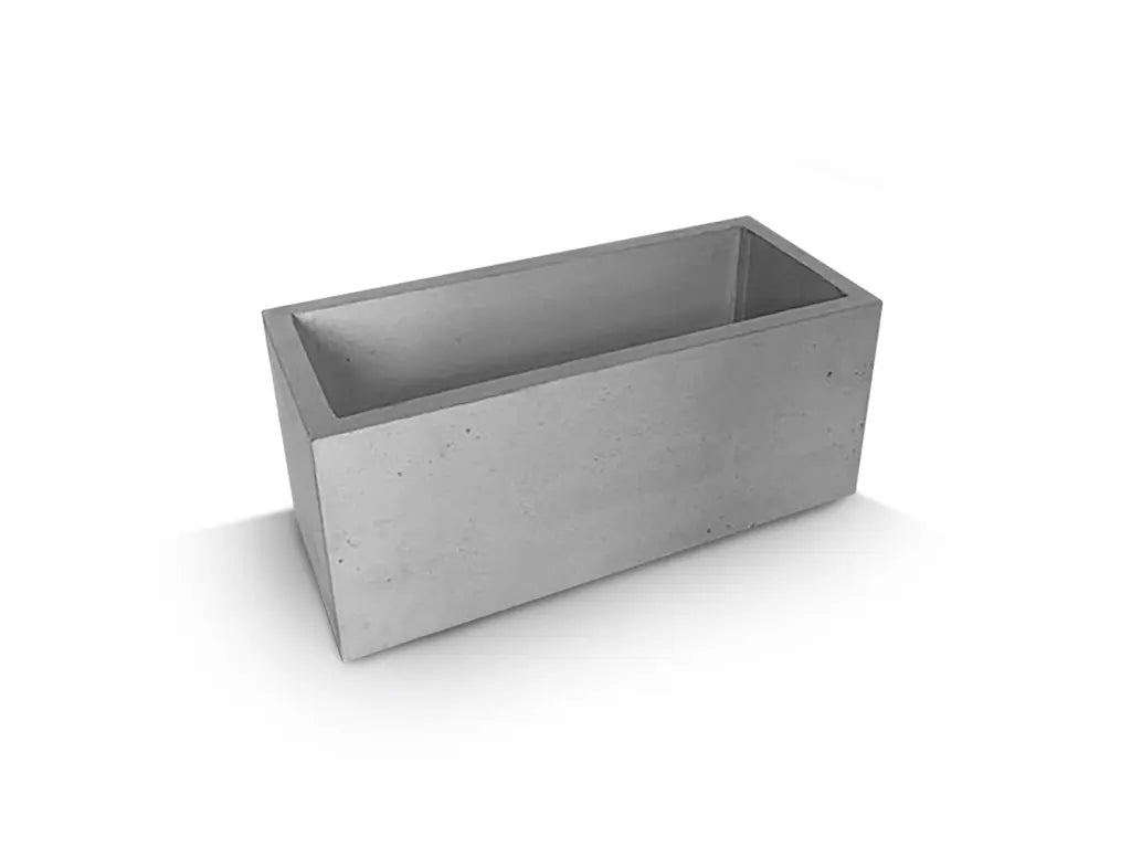 Outdoor Concrete Planters - Rectangle 50x120x50 cm on white background  Decormania UK
