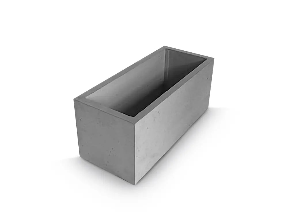 Outdoor Concrete Planters - Rectangle 50x120x50 cm on white background  Decormania UK
