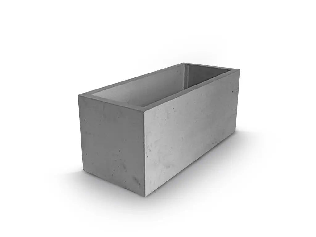Outdoor Concrete Planters - Rectangle 50x120x50 cm on white background  Decormania UK