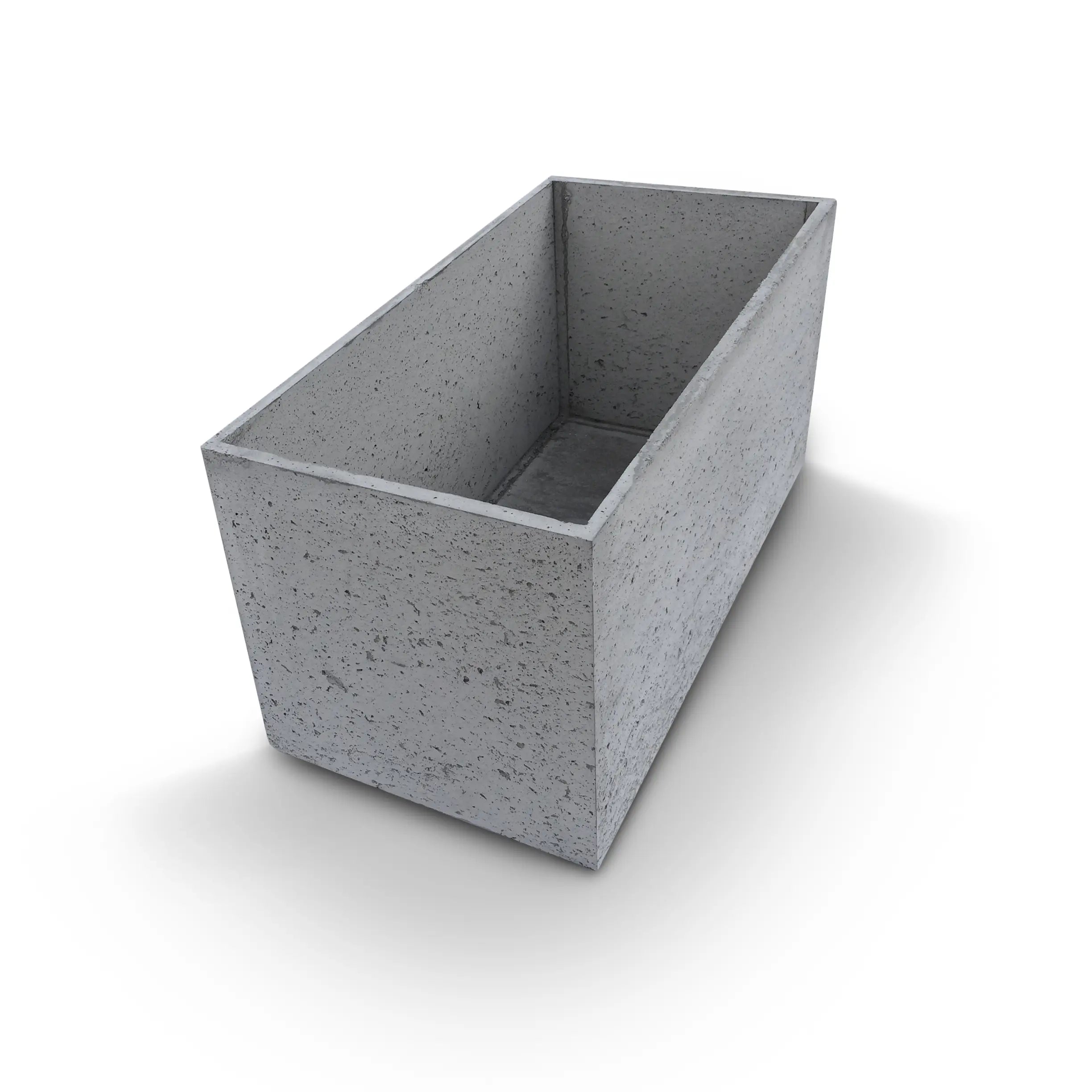 Outdoor Concrete Planters - Rectangle 50x120x50 cm on white background Decormania UK