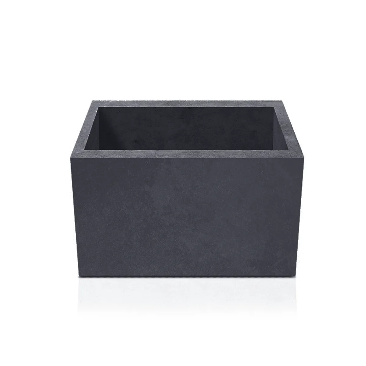 Outdoor Concrete Planters - Square 100x100x50 cm on white background Decormania UK