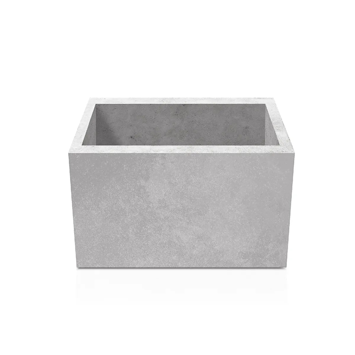 Outdoor Concrete Planters - Square 100x100x50 cm on white background Decormania UK