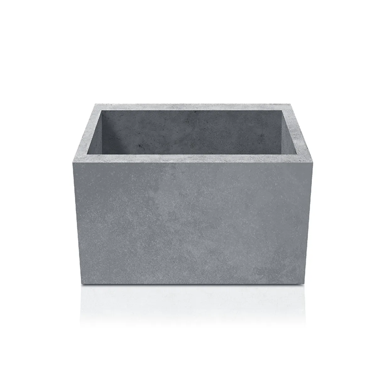 Outdoor Concrete Planters - Square 100x100x50 cm on white background Decormania UK