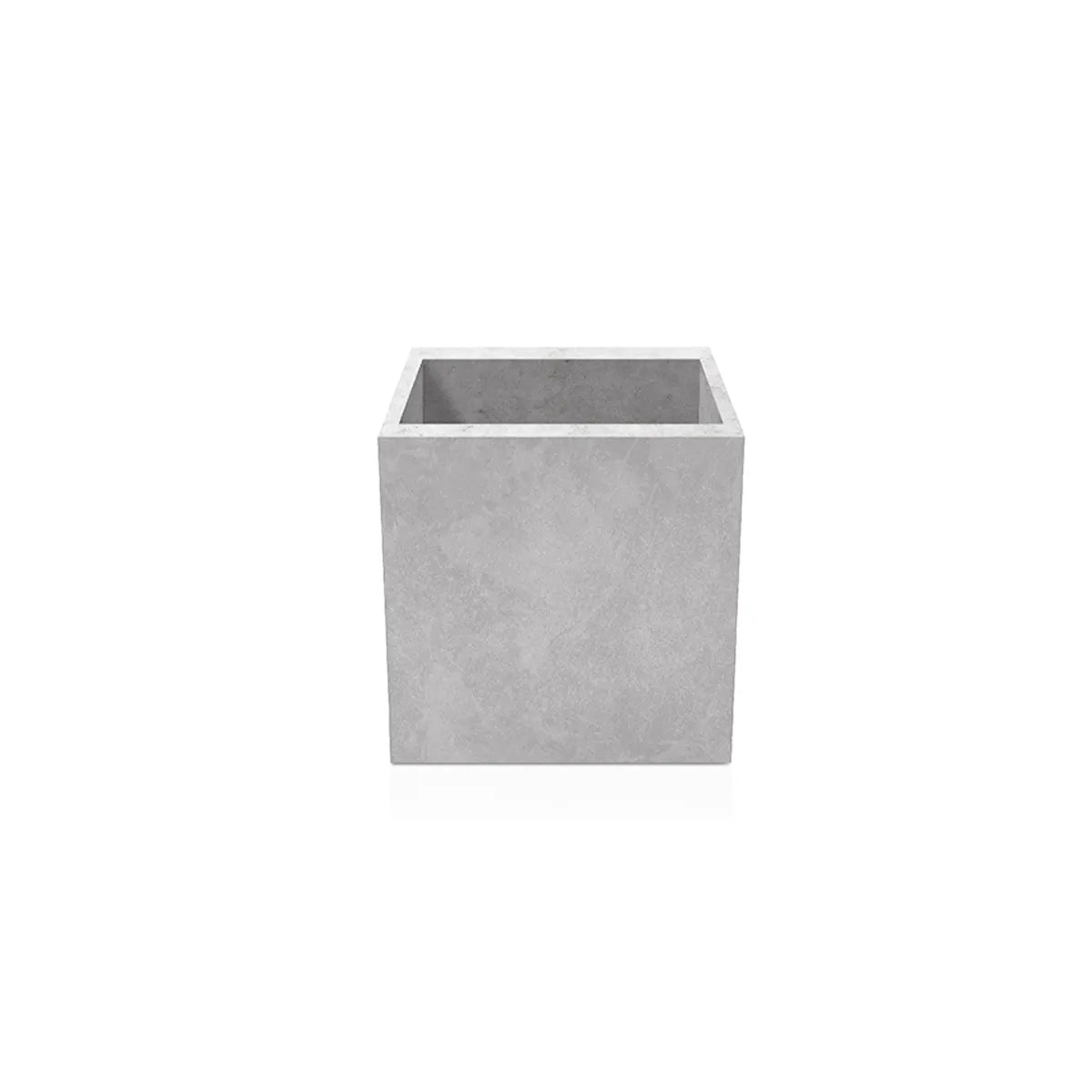 Outdoor Concrete Planters - Square 50x50x50 cm on white background Decormania UK