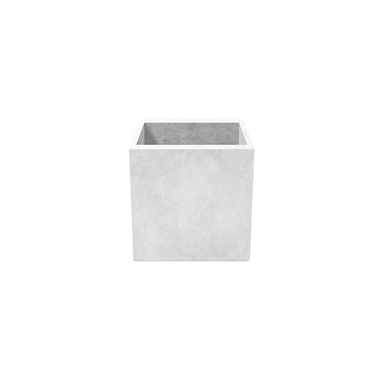 Outdoor Concrete Planters - Square 50x50x50 cm on white background Decormania UK