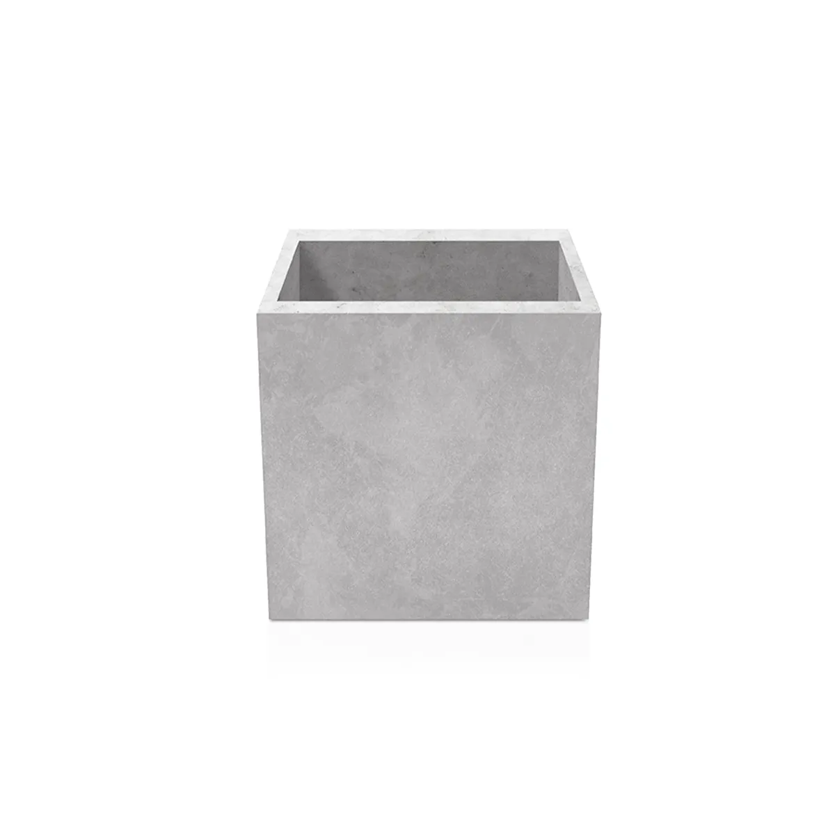 Outdoor Concrete Planters - Square 60x60x60 cm on white background Decormania UK