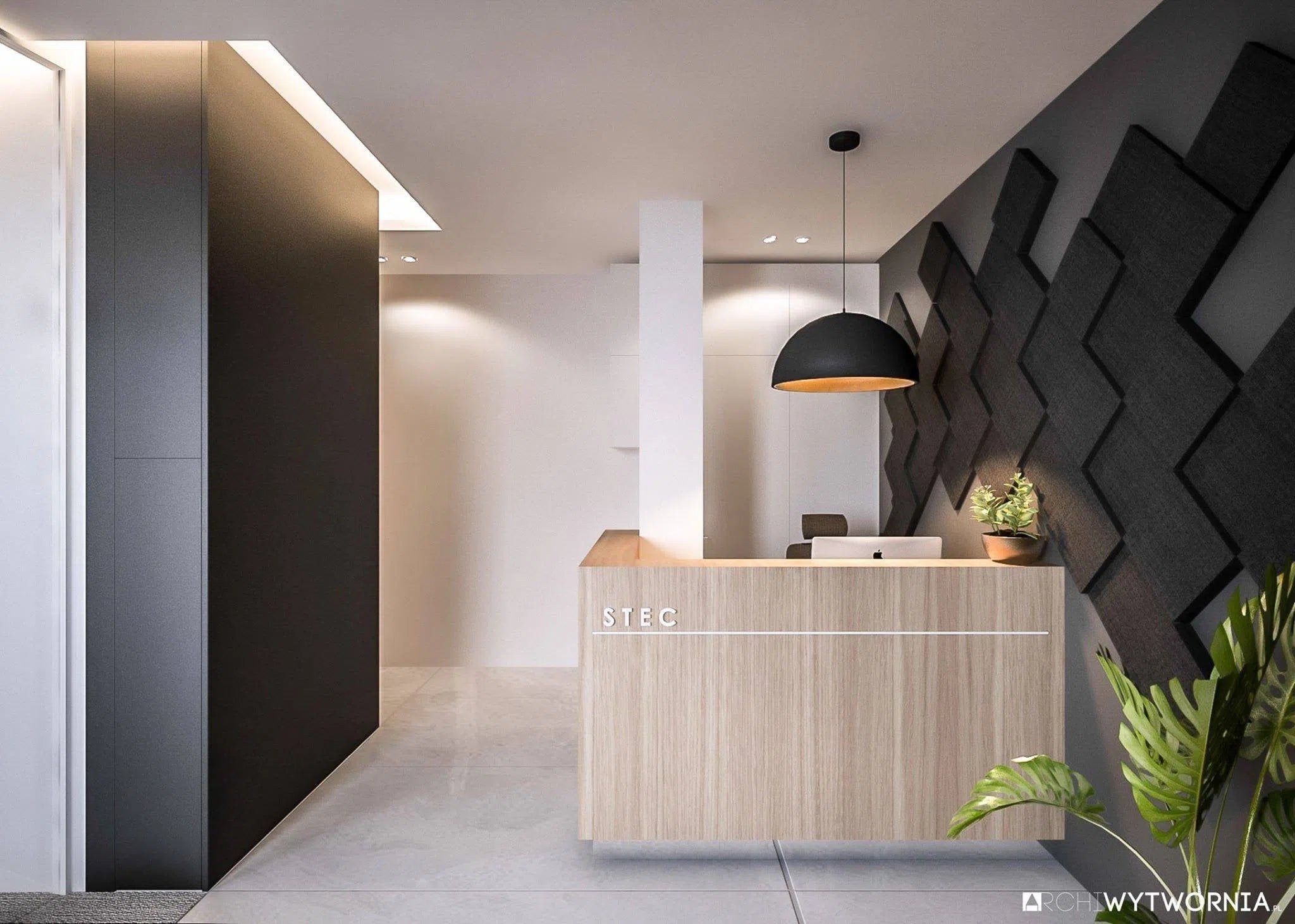 PIXEL L Soft Acoustic Wall Panel in modern reception interior Decormania UK