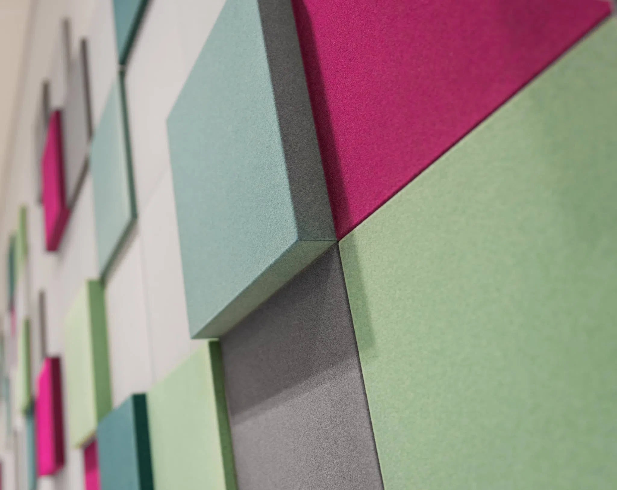 PIXEL L Soft Acoustic Wall Panels closeup Decormania UK
