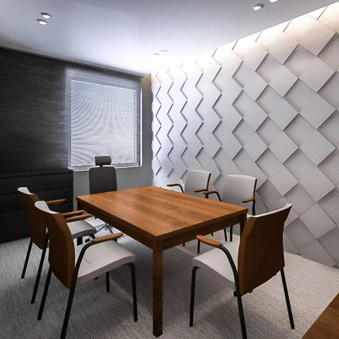 PIXEL L Soft Acoustic Wall Panels in modern interior Decormania UK
