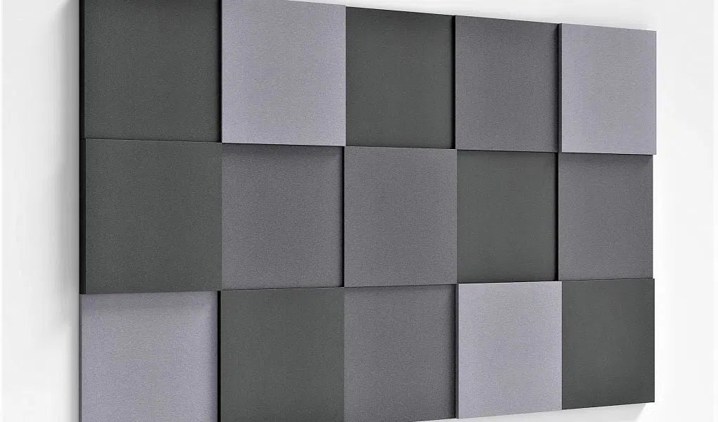 PIXEL L Soft Acoustic Wall Panels grey composition Decormania UK