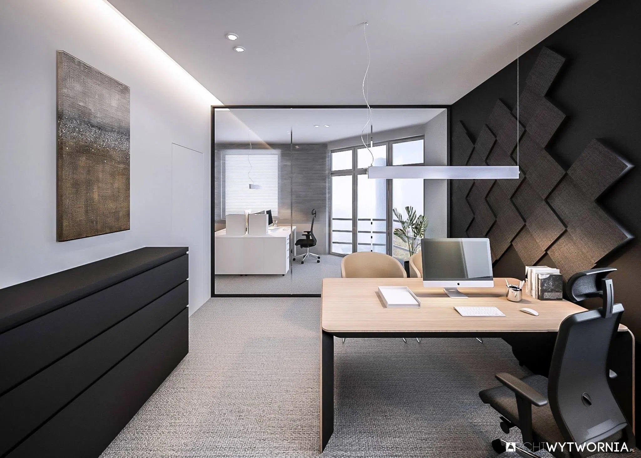 PIXEL M Soft Acoustic Wall Panels in modern office interior DecorMania UK