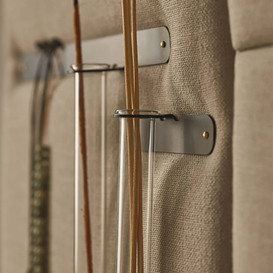 Padded Wall Boards Accessories - Decorative Strip 1 cloesup on beige panel Black Decormania UK