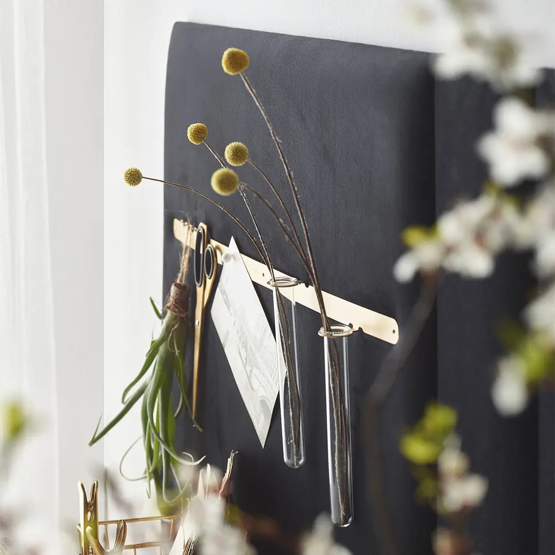 Padded Wall Boards Accessories - Decorative Strip 2 Gold on black panel closeup Decormania UK