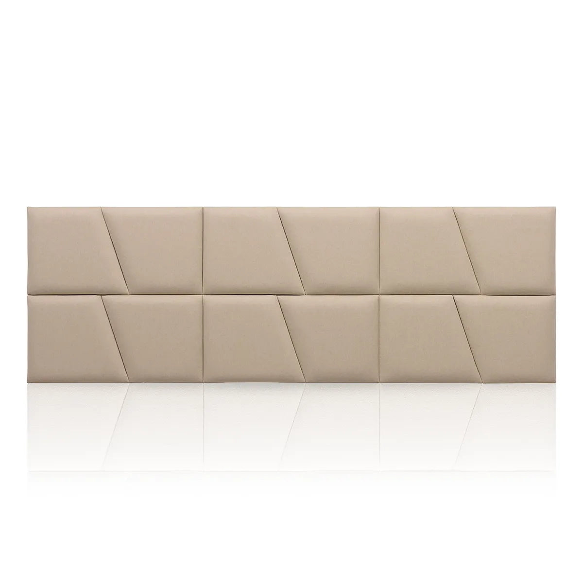 Padded Wall Panels Set 2 Beige on white background Decormania UK