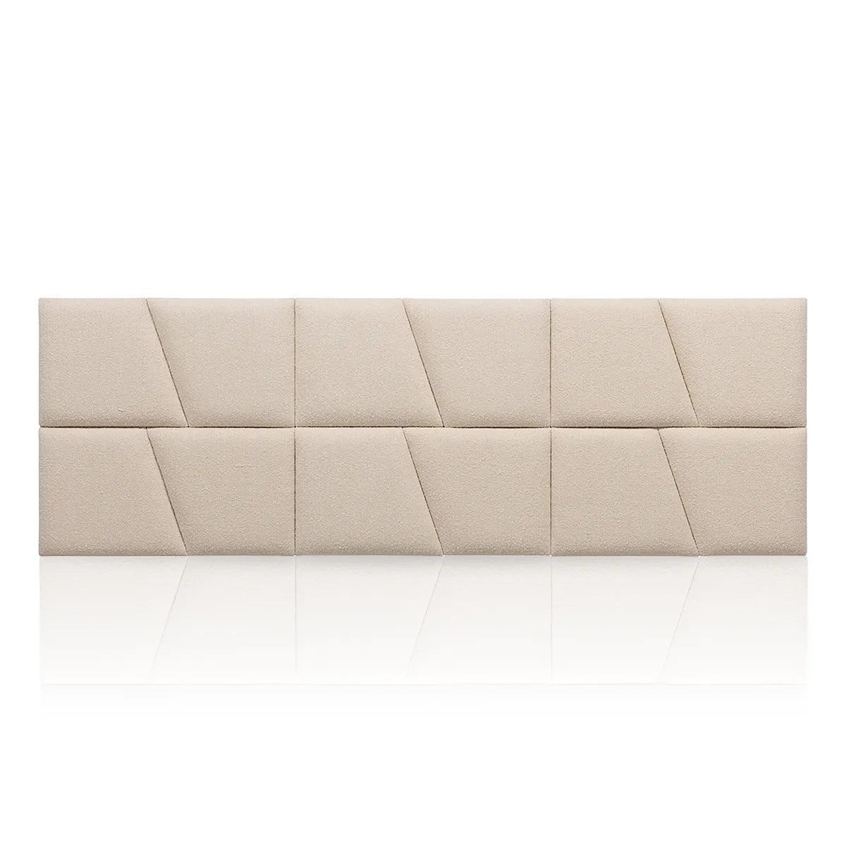 Padded Wall Panels Set 2 Cream on white background Decormania UK