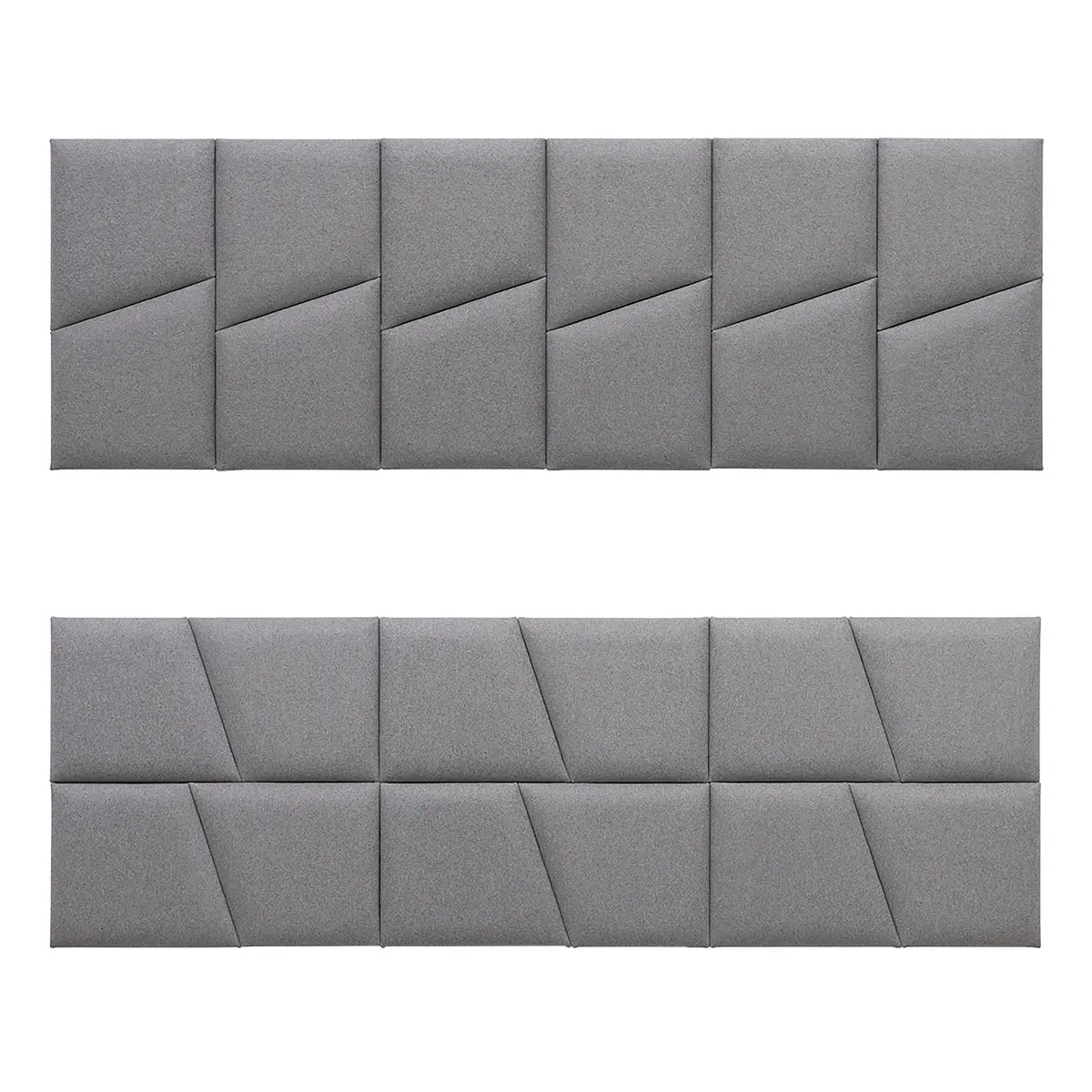 Padded Wall Panels Set 2 Grey on white background Decormania UK