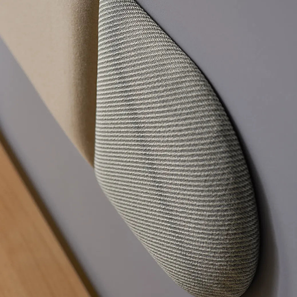 Padded Wall Panels Set 4 Beige texture closeup Decormania UK