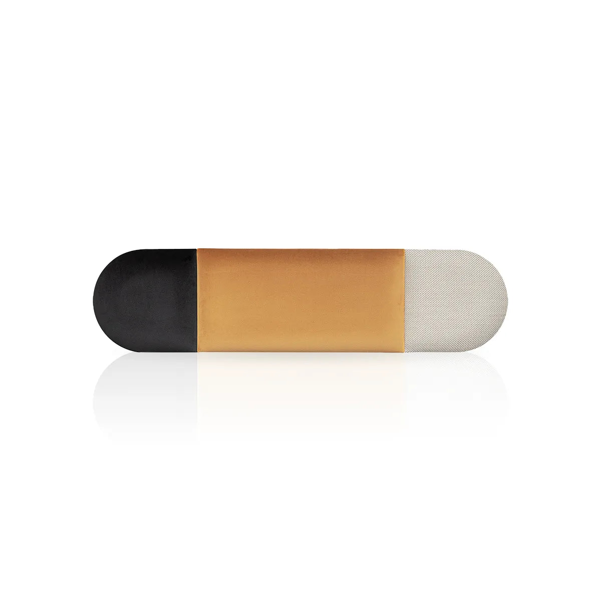 Padded Wall Panels Set 4 Mustard on white wall Decormania UK